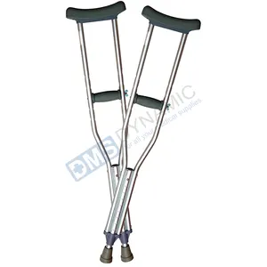 Aluminum crutches under arm adjustable height for adults medical grade durable rubber tip latex free custom brand