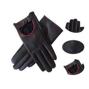 Gants de conduite en cuir de chèvre pour hommes, gants de <span class=keywords><strong>moto</strong></span> classiques, élégants et durables, gants de vélo - Product Image 1