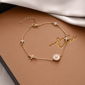 Pulsera Minimalista G 2026, Nueva Llegada |   Pulsera de Circonita Cúbica |   Pulsera Ajustable de Plata para Mujer al por Mayor - Product Image 4
