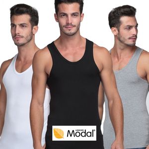 LA002 Lenzing مشروط تنفس الرجال لينة سترة اللياقة البدنية الرياضة عارضة المنزل تانك أعلى في المخزون مصنع الصينية انخفاض سعر حار بيع - Product Image 1