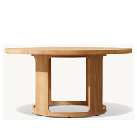 Ensemble de table et chaises de salle à manger d'extérieur en teck massif, résistant à l'eau et aux rayons UV, design nord-américain, meubles de jardin et de terrasse