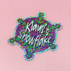 Custom Die-Cut <b>Vinyl</b> Stickers Printing Laser Rainbow Dot <b>Glitter</b> Die Cut Waterproof Cute Logo Design Cartoon Holographic Sticker - Product Image 4