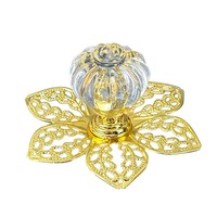 Mini boutons de tiroir en acrylique cristal, poignées décoratives dorées en plastique, quincaillerie de meubles pour armoire de rangement domestique