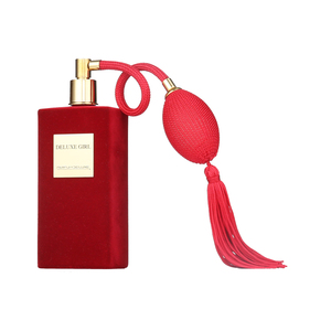 Botella de perfume de vidrio de 100 ml spray Flocado botella de vidrio cuadrado para perfume - Product Image 3