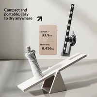 Bohrfreier Saugnapf-Wäscheständer für den Haushalt, faltbar, für Fenster und Balkon, unsichtbar, aus Aluminium, modern und schlicht