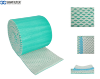 Nouveau rouleau de média filtrant en fibre de verre de taille standard - Pochettes de cellules vertes G3/G4 à forte adsorption pour cabine de peinture