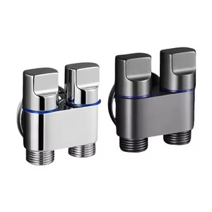 Robinet d'arrêt d'angle double sortie KAWAL en alliage de zinc durable, multifonctionnel, moderne – Nouvelle promotion - Product Image 1