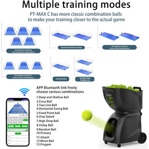 ماكينة قاذف كرة تنس Pusun C قاذفة كرة مع تطبيق/جهاز تحكم عن بعد - Product Image 3