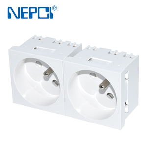 OEM ODM NEPCI 45 grados francés tipo E toma de corriente de 250V/16A empalmado 45x45MM Mecanismo <span class=keywords><strong>belga</strong></span> 2P + E módulo de salida CE - Product Image 3
