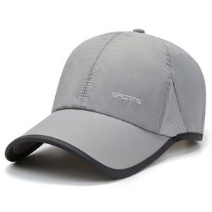 <b>Quick</b>-<b>Dry</b> 6-Panel Polyester Fabric Baseball <b>Cap</b> Summer Sun-Protective Adjustable Snapback Hat Unisex Adults Alphanumeric - Product Image 5
