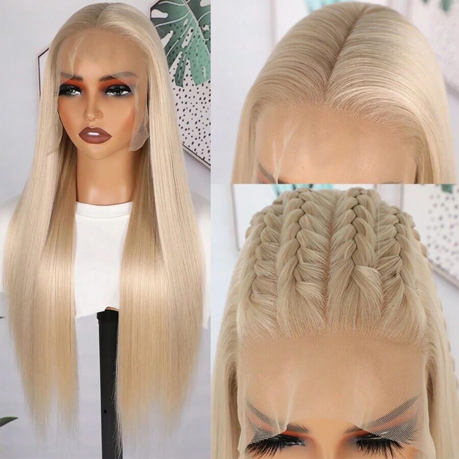 27 - Blond - Cheveux lisses - Lace 13x6