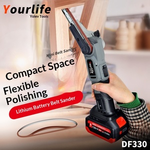 Outils électriques portatifs <span class=keywords><strong>sans</strong></span> <span class=keywords><strong>fil</strong></span> professionnels pour le travail du bois et le polissage des métaux, <span class=keywords><strong>ponceuse</strong></span> <span class=keywords><strong>à</strong></span> <span class=keywords><strong>bande</strong></span> <span class=keywords><strong>à</strong></span> batterie lithium 21V - Product Image 4