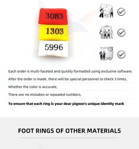 Digitale rubberen ring voor postduiven, identificatie-tag voor 1-1000 wedstrijden, vogelaccessoires - Product Image 6