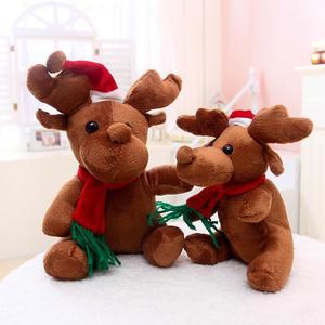 <span class=keywords><strong>2022</strong></span> noël fait à la main marron velours peluche renne père noël 16cm PP coton enfants <span class=keywords><strong>jouet</strong></span> décoration - Product Image 4