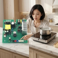 Carte de contrôle d'alimentation intelligente ZONI ZONI-SPCB01 PCBA pour cuisinières intelligentes et friteuses à air, module PCB FR-4 avec dissipateur thermique en aluminium