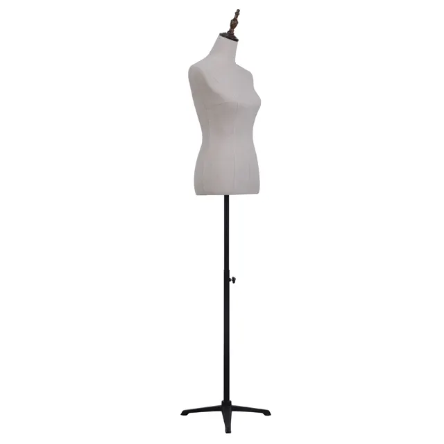Adjustable upper body mannequin with Linen cloth cover tailors dummy female mannequin for window display