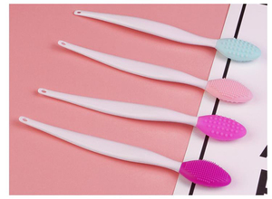<span class=keywords><strong>Brosse</strong></span> en <span class=keywords><strong>Silicone</strong></span> Double Face pour Soin de la Peau, Outil d'Exfoliation et Nettoyage du Nez pour Points Noirs et Lèvres - Product Image 2