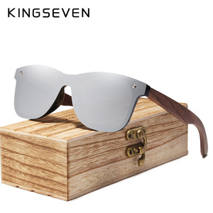 <span class=keywords><strong>Lunettes</strong></span> de soleil KINGSEVEN <span class=keywords><strong>2022</strong></span> <span class=keywords><strong>originales</strong></span> polarisées en bois de noyer pour hommes et femmes, verres miroir, <span class=keywords><strong>lunettes</strong></span> de soleil 5504 - Product Image 2