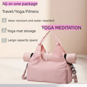 Borsa da Fitness per Donna di Alta Qualità, Separazione Asciutto/Bagnato, Grande Capacità, in Oxford, Design Geometrico, Resistente ed Elegante per <span class=keywords><strong>Viaggi</strong></span> - Product Image 1