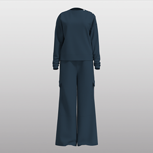 Ensemble deux pièces pour femmes, haut à col long en tissu doux et confortable, élégant pour le quotidien, les déplacements décontractés, approvisionnement direct d'usine - Product Image 4