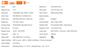 14.0 inch bảng điều khiển NT140WHM-N41 1366*768 60Hz <span class=keywords><strong>LCD</strong></span> EDP/30pin mới máy tính xách tay máy tính xách tay màn hình hiển thị cho Dell Latitude 5480 5490 - Product Image 4