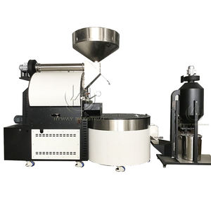 HW-60kg doppio tamburo ghisa acciaio inox gas riscaldamento aria calda commerciale torrefazione caffè chicco di caffè macchina torrefazione caffè - Product Image 2