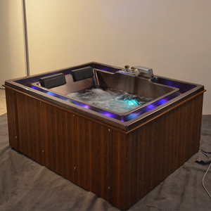 <span class=keywords><strong>Baignoire</strong></span> de luxe de jardin japonais <span class=keywords><strong>Baignoire</strong></span> à remous en <span class=keywords><strong>bois</strong></span> pour 2 personnes avec fonction de massage Caractéristiques autoportantes et de trempage - Product Image 3