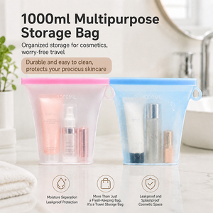 Sacs de conservation en silicone réutilisables, de marque, brevetés, de qualité alimentaire, sans BPA, 500 ml, 1000 ml, 1500 ml, compatibles lave-vaisselle - Product Image 3