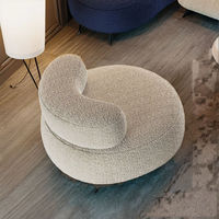 Ensemble de meubles en tissu en forme de lune, compressé sous vide, pour hôtel, villa, école, salon, salle de bain