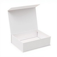 Boîte magnétique rigide pliable en carton laminé mat avec logo personnalisé en relief, fermeture magnétique, recyclable, taille personnalisée