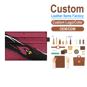NFL Team Logo Card <b>Holder</b> – 3-Layer PU Leather Slim <b>Wallet</b>, Custom Print Available, Unisex Pocket Organizer - Product Image 1