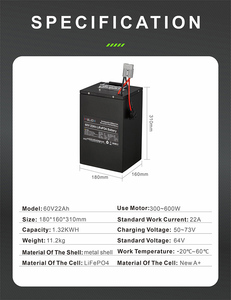 Factory Direct Mylion 60V 22Ah <b>Battery</b> Pack with 2000 Cycles -20C to 60C Operating Temp - Product Image 5