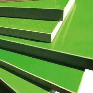 Laminado verde PP plástico recubierto 4x8 18mm 12mm construcción impermeable encofrado de madera contrachapada para Indonesia Sudáfrica Camboya