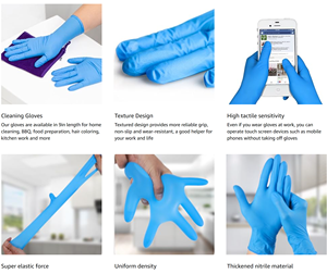 Guantes DE SEGURIDAD desechables personalizados de 4 Mil para uso médico y de cocina Guantes De Trabajo Guantes de mano para limpieza y uso quirúrgico - Product Image 4