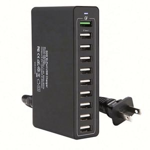 Produits <span class=keywords><strong>les</strong></span> plus vendus <span class=keywords><strong>2021</strong></span> : chargeur rapide pour téléphone portable 60W, chargeur USB portable multi-ports 10 ports, 5V 2.4A max - Product Image 1