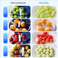 Plastic fruitenschiller Automatisch elektrisch Slim opvouwbaar Gemakkelijk schoon te maken Roestvrijstalen messen Draadloos Multifunctioneel Huiskeuken