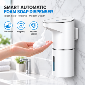 Dispensador Automático de Jabón en Espuma Recargable por USB, Dispensador de Jabón de Manos con Sensor Infrarrojo Sin Contacto, Montado en la Pared para Baño y Hotel - Product Image 1