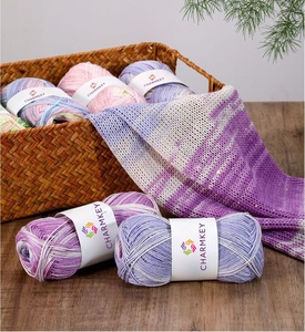 Fil fantaisie en lyocell recyclé écologique mélangé et teint pour le tricot – Vente en gros - Product Image 2
