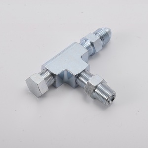 Nhà máy tùy chỉnh Bộ chuyển đổi phù hợp TEE 3 chiều 1/8 \ "NPT để 4an & cắm dầu khối thức ăn Điều kiện Mới - Product Image 5