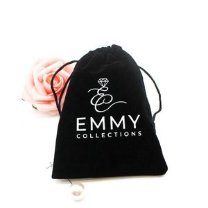 Pochettes à cordon en satin écologiques personnalisées avec pompons, couleur et taille sur mesure, logo imprimé en soie pour l'emballage de petits bracelets - Product Image 5