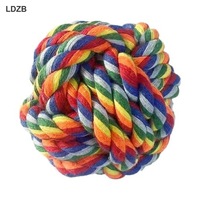 Jouet à mâcher durable en corde de coton arc-en-ciel pour chien, avec nœuds, résistant à la mastication, pour chiots et chiens de petite à moyenne taille, pour le nettoyage des dents