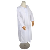 Emirates Polyester Moins cher Robe arabe musulmane Kaftan Jubah Abaya Jalabya Ethnique Lelaki Thobe Garçon Vêtements islamiques Kandura