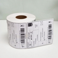 Étiquettes autocollantes thermiques vierges imperméables 100x100 4x4, rouleau de 500 feuilles, pour expédition, avec logo personnalisé