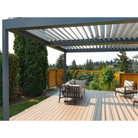Balcon extérieur personnalisé imperméable à la pluie métal aluminium motorisées gazébo auvent de toit pliable pergola rétractable