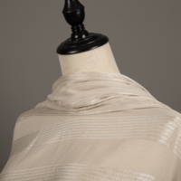 Foulard pour enfants en tissu jacquard polyester chiffon fil argenté B9, élégant, fluide, infroissable et respirant