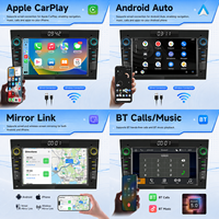 Autoradio MP5 BQCC 7 pouces avec écran LED IPS, CarPlay sans fil, Android Auto, FM AM RDS BT, lecteur DVD multimédia coloré, stéréo pour Opel
