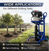 JimBon Meilleure Vente Grande Puissance 196cc Tarière Thermique pour Plantation d'Arbres et de Poteaux, Tarière de Terre à Moteur Thermique du Fabricant