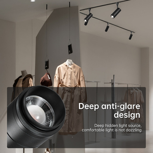Luces LED Modernas con Chip COB, Zoom Ajustable, CRI97, Regulables, Tipos C/H/J, 20W/30W, Cuerpo Negro, para Galerías de Arte y Museos - Product Image 2