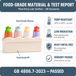 Moules à glace en silicone <span class=keywords><strong>de</strong></span> qualité alimentaire 4 cavités sans BPA avec bâtons moule à crème glacée à la carotte à libération facile en gros - Product Image 4