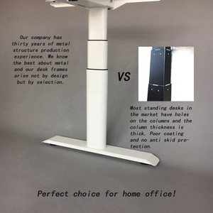 OTi Executive Stainless Steel Dual Motor Adjustable Height &amp; <strong>Extendable</strong> <strong>Desk</strong> with Wall Mount Option for Commercial Office Use - Product Image 3